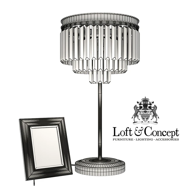 Table lamp RH 1920s Odeon Smoke Glass Fringe — Descargar
