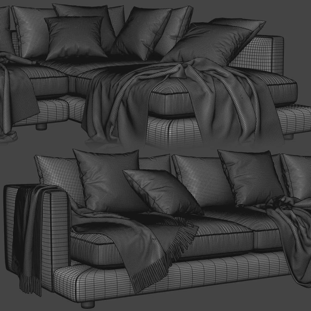 Flexform Long Island Chaise Longue Sofa — Descargar