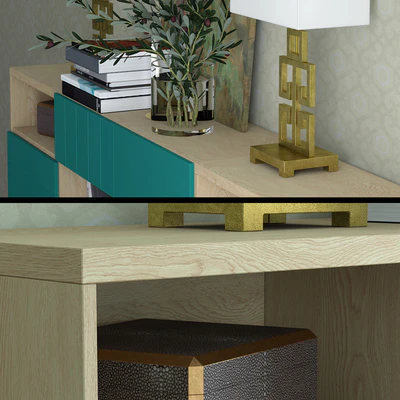 Комбинация для хранения Ikea Бесто / Халлставик ( сине - зелёный). — Вид 3