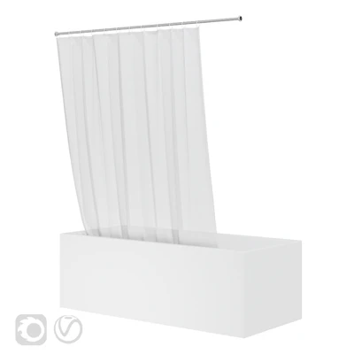 Shower curtain and bathtub Knief shape 70 — View 3