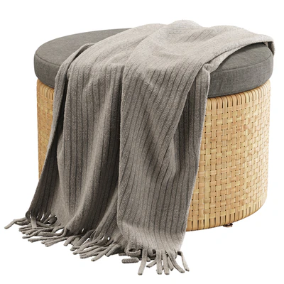 Monica rattan round pouf / Round rattan pouf — Ver 1