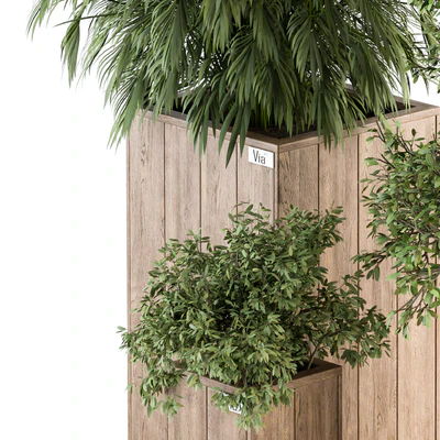 Outdoor Plant Set 297 - Wooden Plant Box — Вид 4