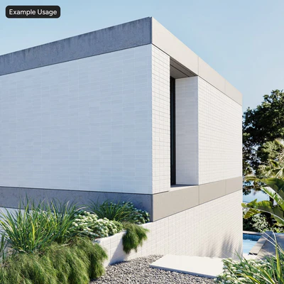 stacked painted brick wall texture white — View 3