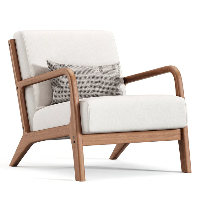 Hertford Upholstered Linen Blend Accent Chair — Скачать