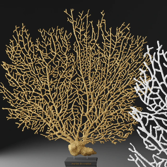 Marine decor CORAL, coral, luxury, gold, decor, figurine, luxury, marine — Descargar