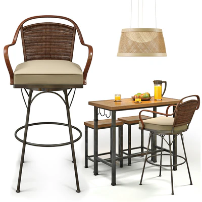 Metal and Wood Pub Set — Ver 1