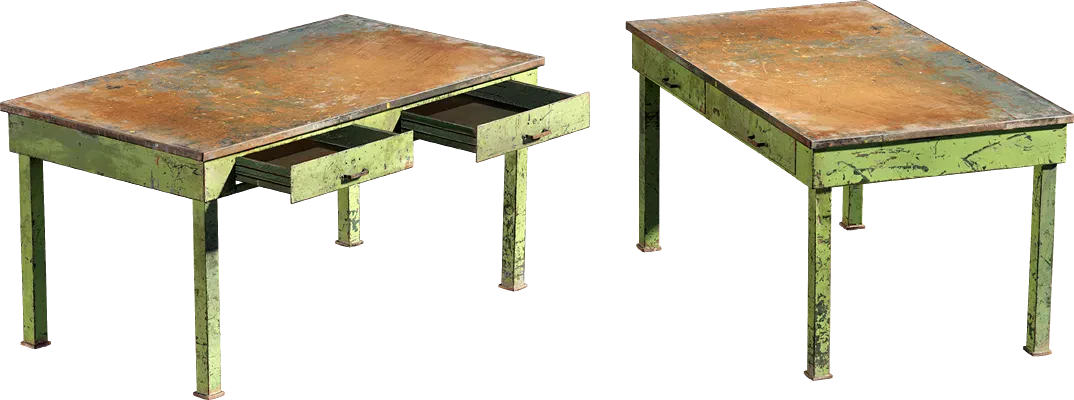 worn metal workbench 001 — Скачать