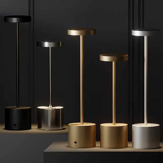 HISLE LUXCIOLE GM Table Lamp - 4 Different Metal Materials — Скачать