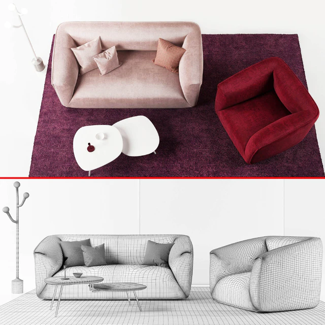 Calligaris Furniture Set-Calligaris Sweet — Скачать
