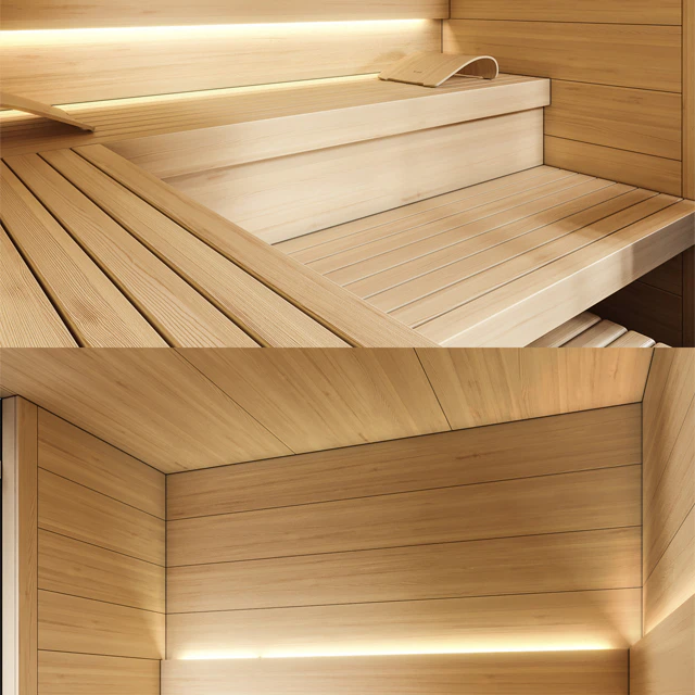 KLAFS Design Sauna Shape with sauna heater sanarium majus — Скачать
