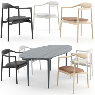 Jari Chair and Ellipse Table by BRDR Kruger — Вид 1