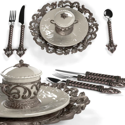 GG Collection Piece Fleur de Lis Place Setting — Ver 3