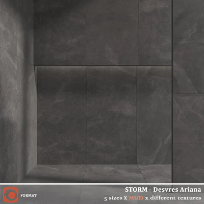 Desvres Ariana STORM white sand gray mud — Ver 3