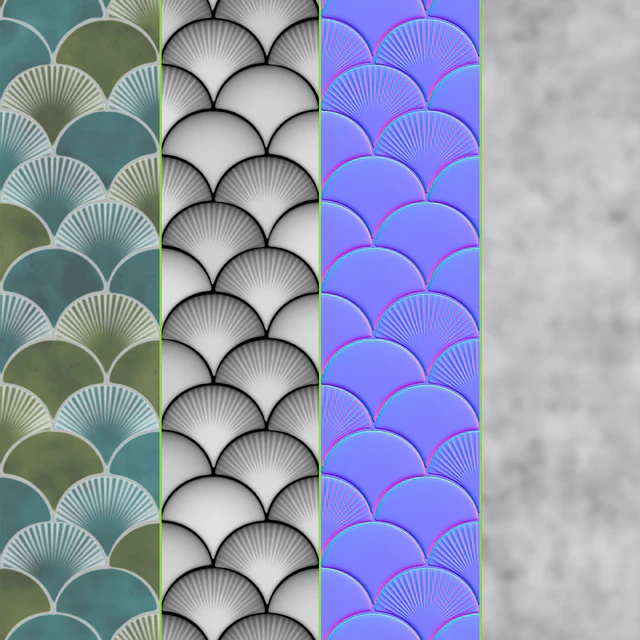 Radial Fish Scale Tiles — Descargar