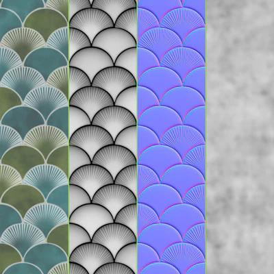Radial Fish Scale Tiles — Ver 3