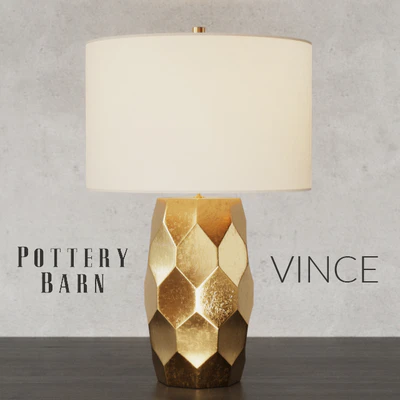 Pottery Barn VINCE Faceted Table Lamp — Вид 1
