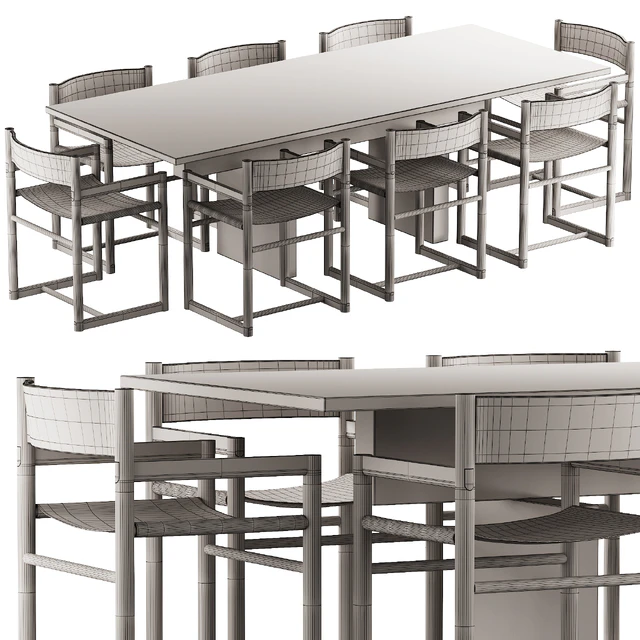 331 Resident Plane Dining Table and Resident Passenger Chair — Descargar