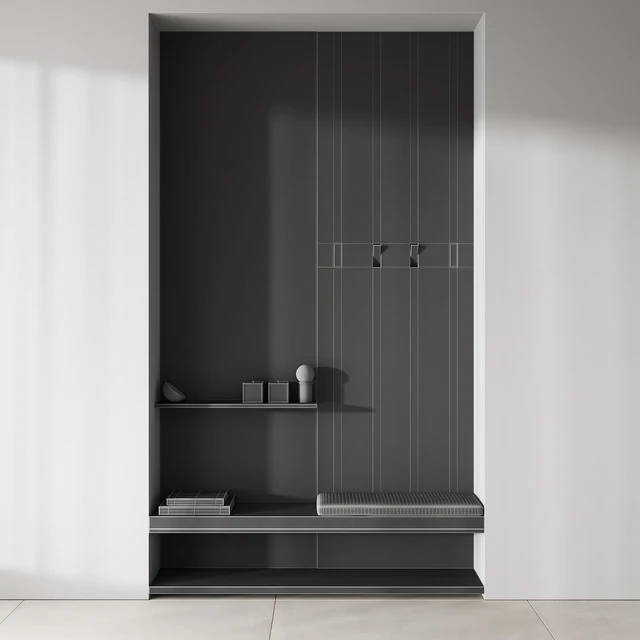 142 hallway zone 01 minimal wood japandi 01 — Скачать