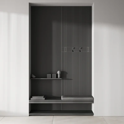 142 hallway zone 01 minimal wood japandi 01 — Вид 5