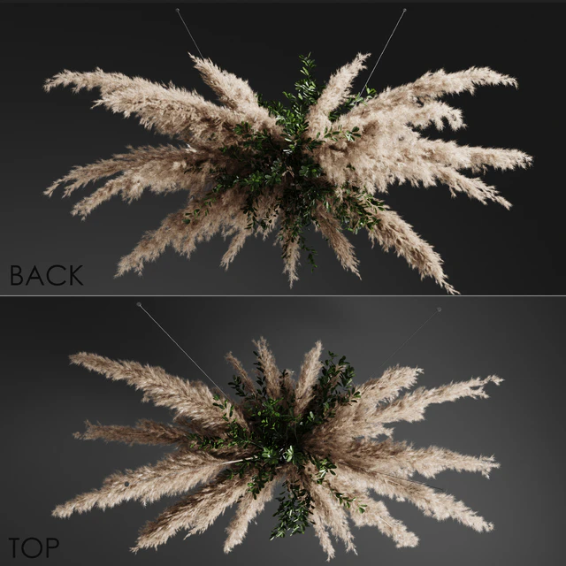Pampas grass chandelier 01 — Скачать