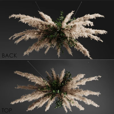 Pampas grass chandelier 01 — Вид 2