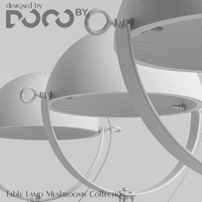 Table lamp collection Mushrooms from the interior design studio DOCOby — Ver 2