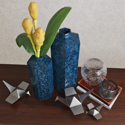 Global Views Bezel Vase-Ink Large — Ver 2