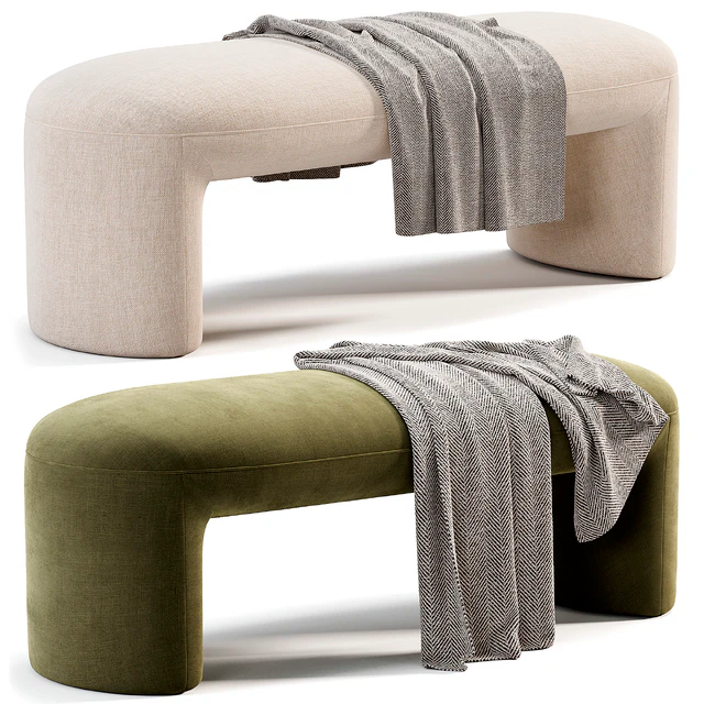 Mira Bench Pouf By Trithouse — Скачать