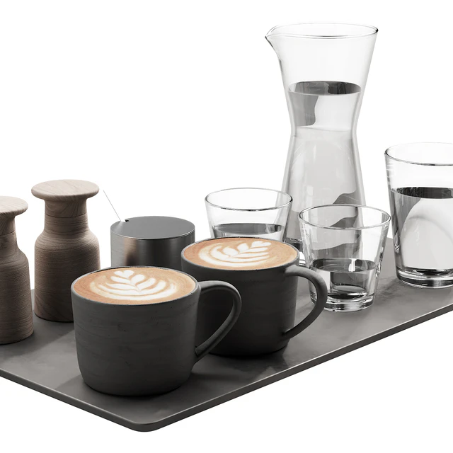 134 eat and drinks decor set 04 coffee and water 04 — Скачать
