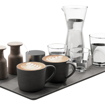 134 eat and drinks decor set 04 coffee and water 04 — Вид 3