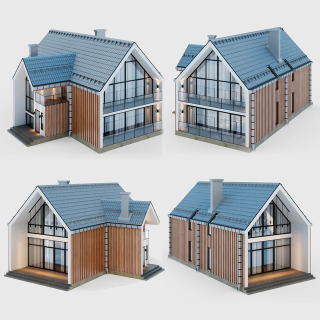 Barnhouse with terraces and balconies — Descargar