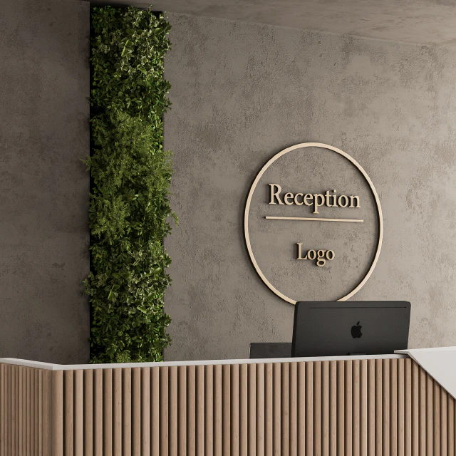 Reception Desk and Wall Decoration - Set 08 — Скачать