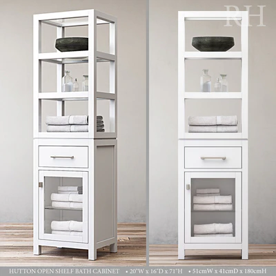 HUTTON OPEN SHELF BATH CABINET — Ver 1