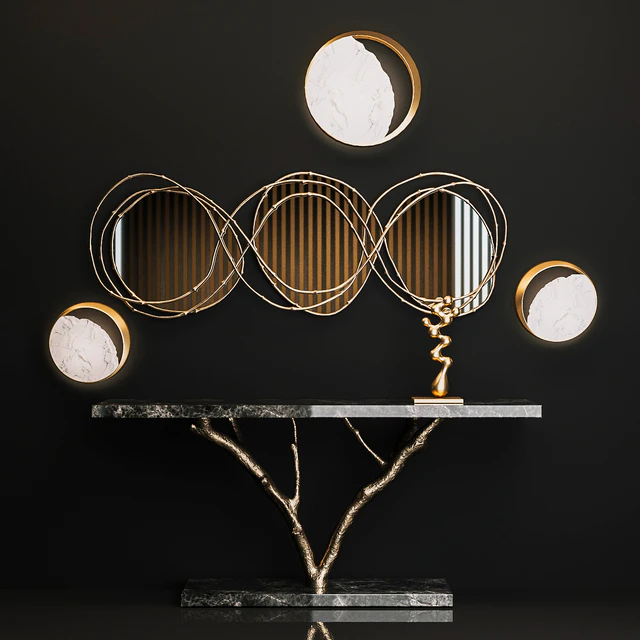 Ginger & jagger Primitive Console, Vine Triptych Mirror, Eclipse Wall Lamp — Download