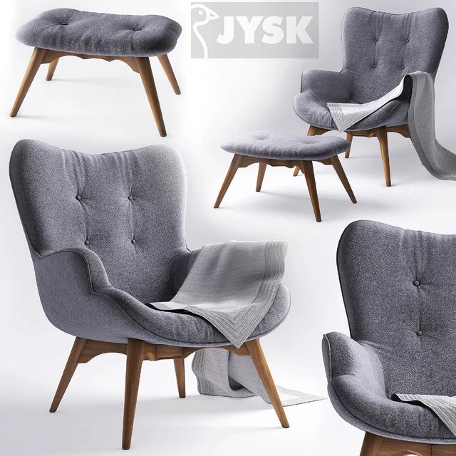 Кресло с пуфом  -  jysk  EJERSLEV — Скачать