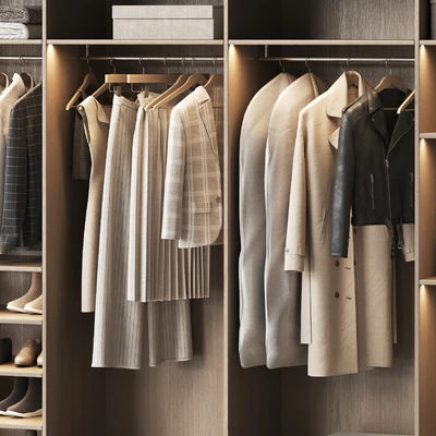 Basic wardrobe made of cabinet furniture with doors — Ver 2