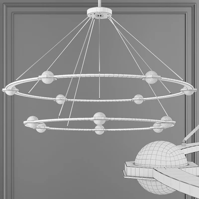 Restoration Hardware ECLATANT ROUND 2-TIER CHANDELIER 60 Nickel — Вид 2