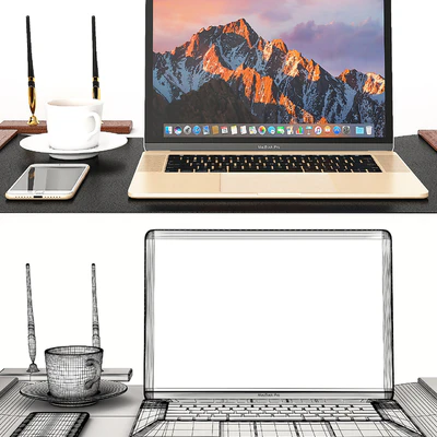 Classic Workplace with MacBook — Ver 2