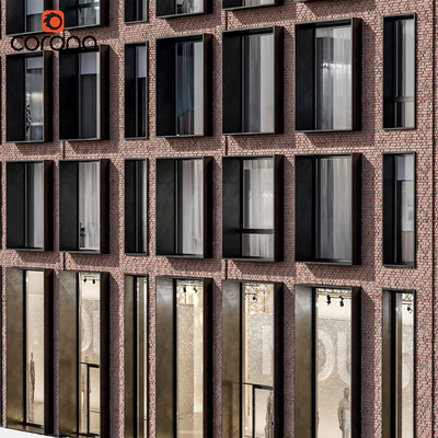 Modern residential facade 01 | night + interiors — Вид 3