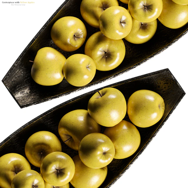 Allegra Centerpiece Bowl with Yellow Apples — Descargar