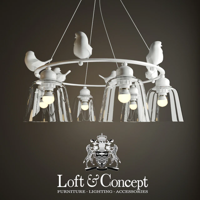 Подвесной светильник provence bird chandelier — Скачать