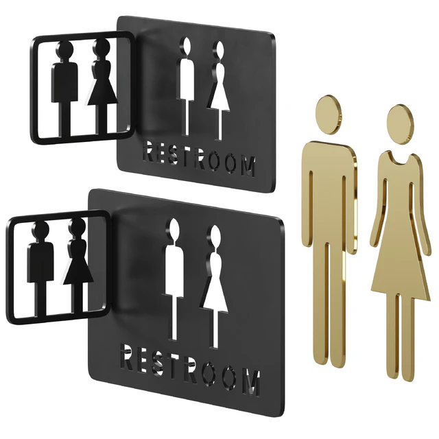 Restroom Directional Door Signs 2 — Descargar