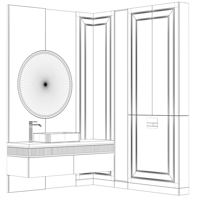 Bathroom furniture 35 in neoclassical style — Download