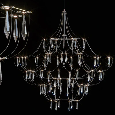 Chandelier Syneil 1019-LED43PL gold and silver — Ver 2
