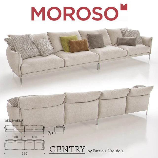 Moroso Gentry GE626 + GE627 Sofa — Скачать