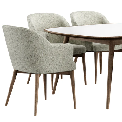Gray Tony Konyshev Chair HER 042 G Table — Ver 2