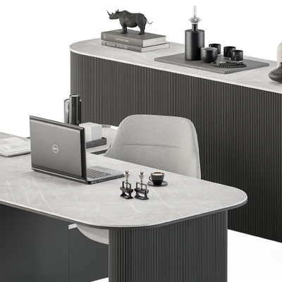 Boss Desk Black and Gray - Office Furniture 236 — Ver 2