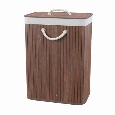 Bamboo Rectangular Laundry Hamper — Ver 1