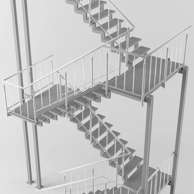 Metal outdoor stair — Ver 2