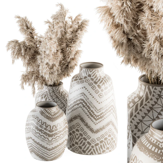 Vase and Plant Decorative Set - Set 84 — Descargar